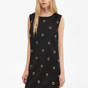 Midnight satin eyelet tunic